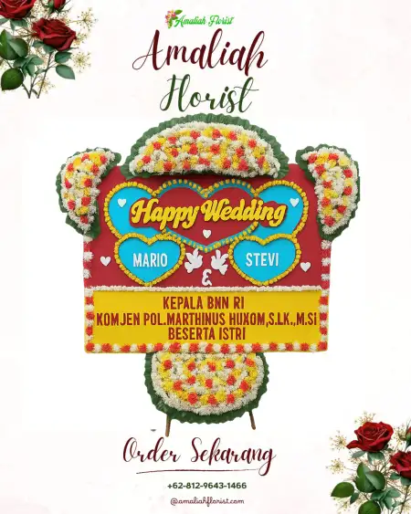 Papan Bunga Pernikahan Ngalas